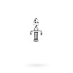 Charm Lettera T Moschettone Argento Invecchiato