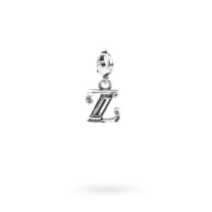 Charm Lettera Z Moschettone Argento Invecchiato