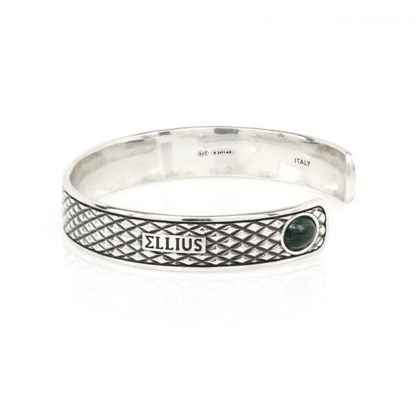 Bracciale Rigido Argento Serpente Laterale