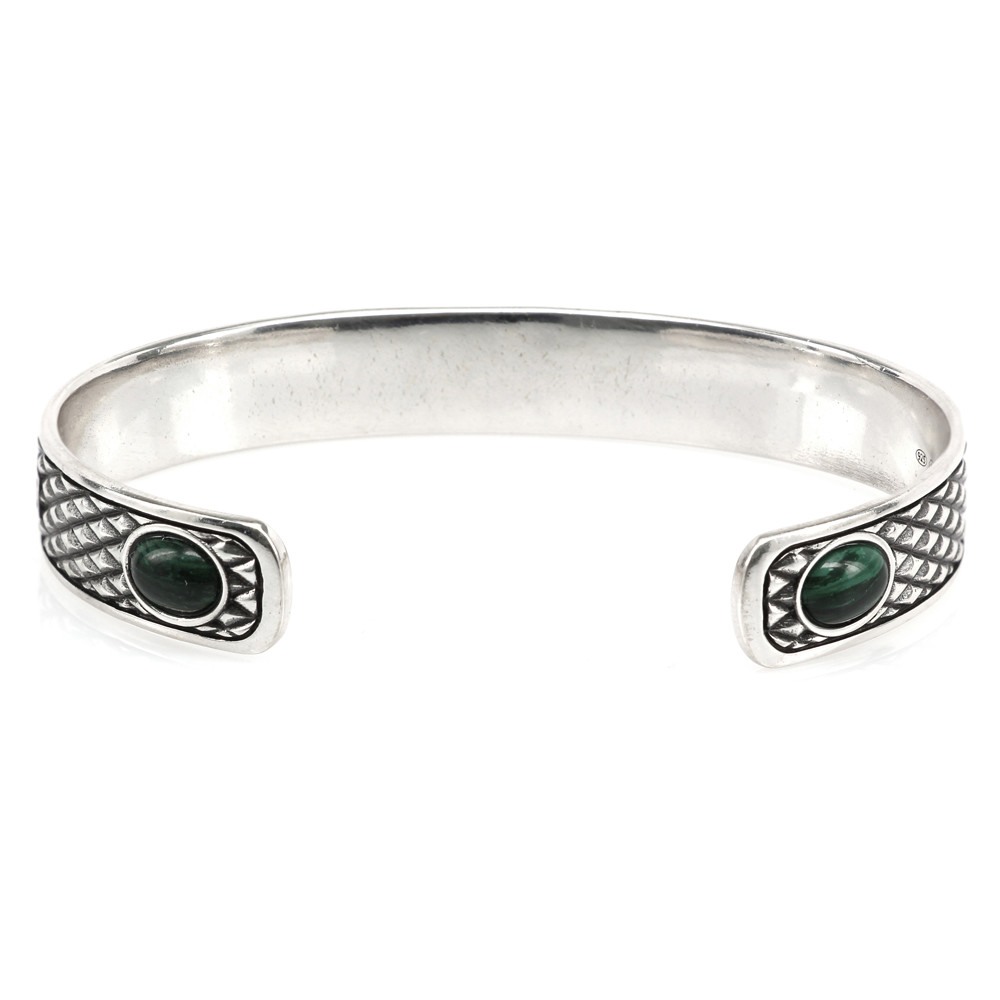 Bracciale Rigido Argento Serpente Uomo