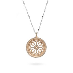 Collana Rosone Cattedrale San Donato Pinerolo rosé Torino argento Ellius