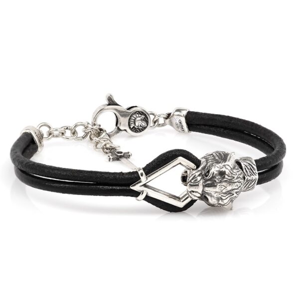 Bracciale Pantera Liscia Pelle