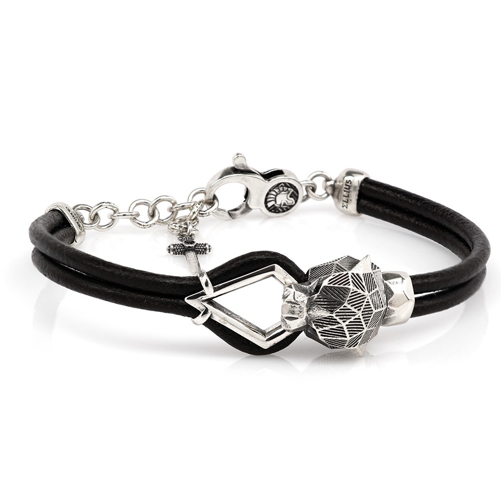 Bracciale Pantera Sfaccettata Pelle