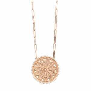 collana rosone troia RS grande maglia larga gioielli argento ellius
