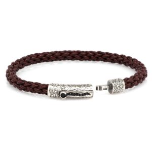 bracciali vulcano argento pelle