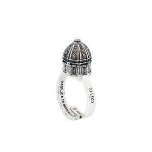 Anello Cupola Minimal Superga Torino argento ellius
