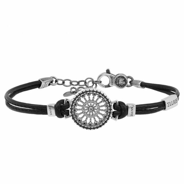 Bracciale rosone Santa Maria Assunta Como pelle uomo ellius