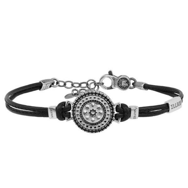 bracciale palermo santa maria assunta ellius uomo gioielli argento pelle
