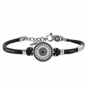 bracciale rosone saint paul londra gioielli ellius pelle argento