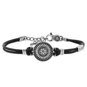 bracciale rosone san rufino assisi gioielli uomo argento pelle