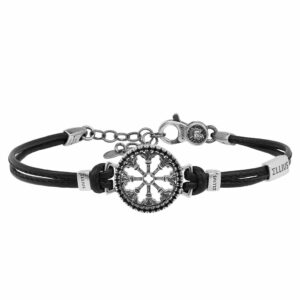 Bracciale Sant Antonio Padova Ellius Gioielli Argento Pelle Uomo