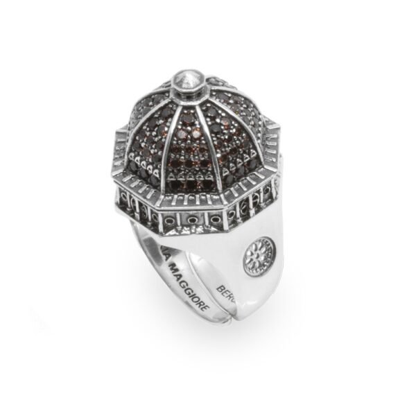 anello cupola santa maria maggiore bergamo gioielli argento donna Ellius