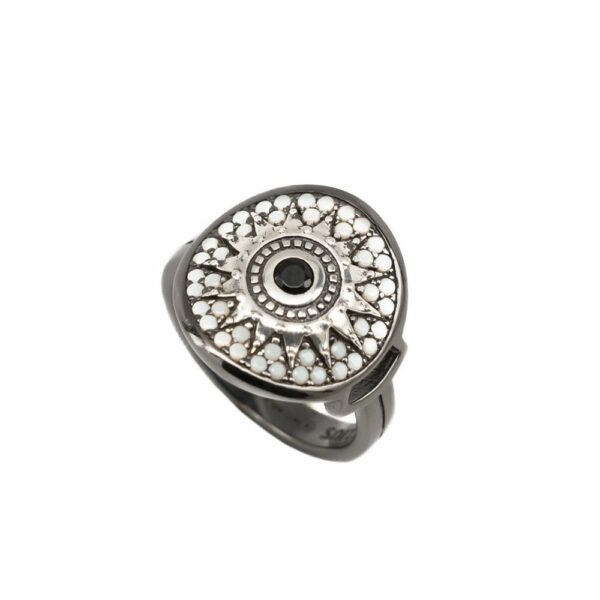 Anello Natività Donna pietre avorio gioiello argento Ellius