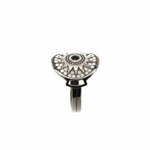 Anello Natività Donna pietre avorio gioiello argento Ellius profilo