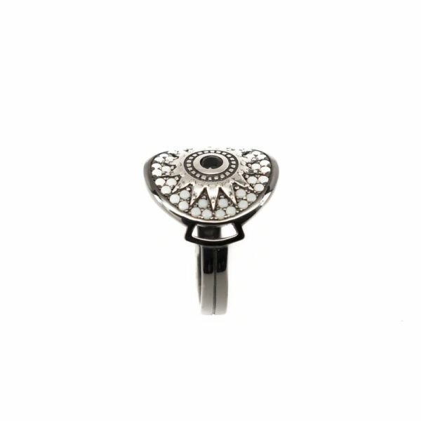 Anello Natività Donna pietre avorio gioiello argento Ellius profilo