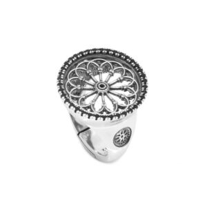 Anello Rosone Cattedrale San Donato Pinerolo Torino argento Ellius