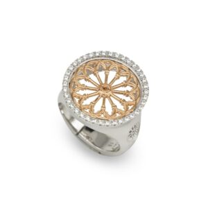 Anello Rosone Cattedrale San Donato Pinerolo rosè Torino argento Ellius