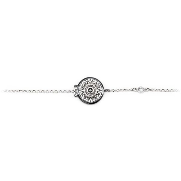 Bracciale Natività donna pietre bianche gioielli argento Ellius centrale