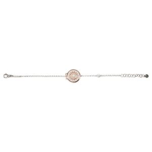 Bracciale Natività rose pietre bianche gioielli argento Ellius