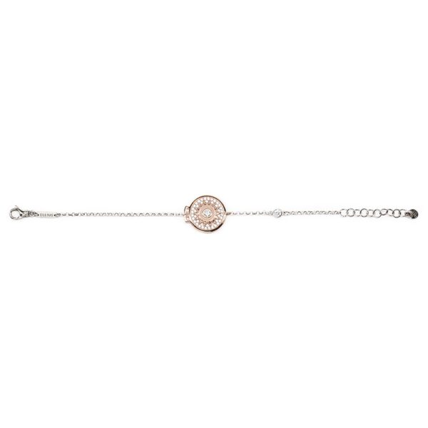 Bracciale Natività rose pietre bianche gioielli argento Ellius