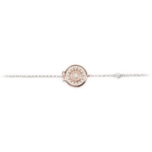 Bracciale Natività rose pietre bianche gioielli argento Ellius centrale