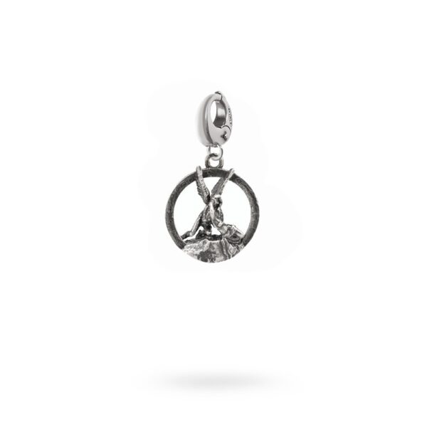 Charm Mitologia Amore e Psiche gioielli argento Ellius moschettone