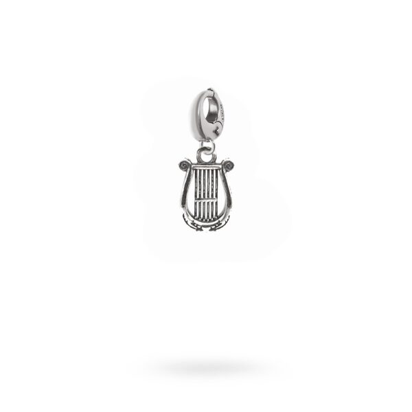 Charm Mitologia Lira gioielli argento Ellius moschettone