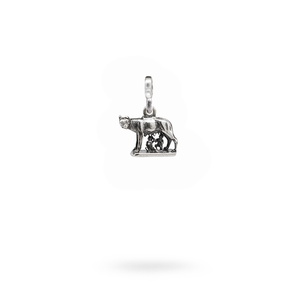 Charm Mitologia Lupa Capitolina gioielli argento Ellius maglina
