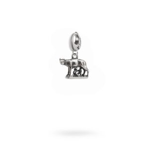 Charm Mitologia Lupa Capitolina gioielli argento Ellius moschettone