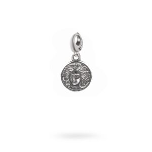 Charm Mitologia Medusa gioielli argento Ellius moschettone