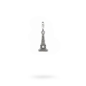 Charm Mitologia Obelisco pietra bianca gioielli argento Ellius maglina