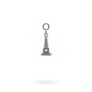 Charm Mitologia Obelisco pietra bianca gioielli argento Ellius orecchino