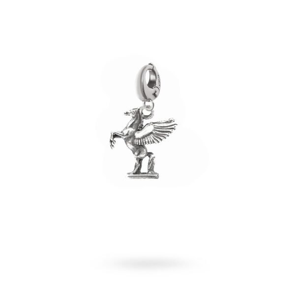 Charm Mitologia Pegaso gioielli argento Ellius moschettone