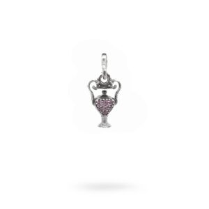 Charm Mitologia Unguentario pietre viola gioielli argento Ellius maglina