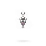 Charm Mitologia Unguentario pietre viola gioielli argento Ellius orecchino