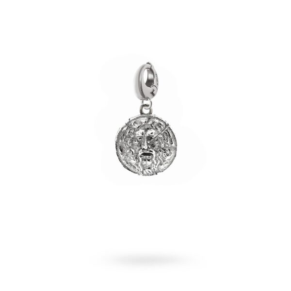 Charm Mitologia bocca della verità gioielli argento Ellius moschettone
