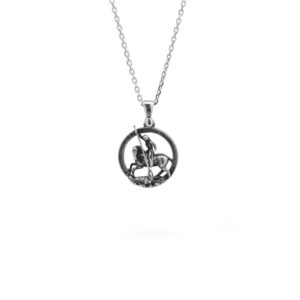 Collana Charm San Giorgio gioiello argento Ellius