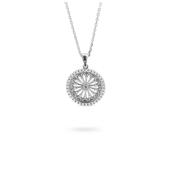 Collana Minimal Monza Rosone Duomo Monza donna gioielli argento Ellius