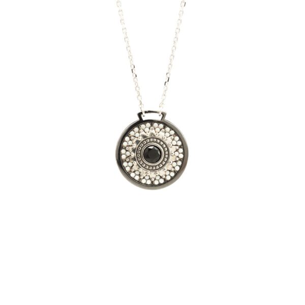 Collana Minimal Natività pietre avorio gioiello argento Ellius