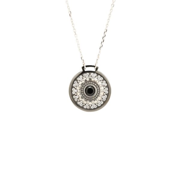 Collana Minimal Natività pietre bianche gioiello argento Ellius