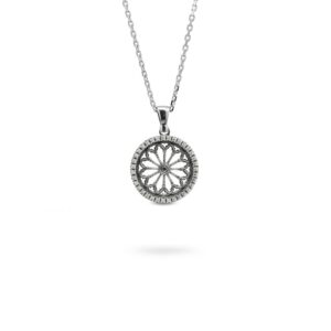 Collana Minimal Rosone Cattedrale San Donato Pinerolo Torino argento Ellius