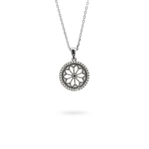 Collana Minimal Rosone Duomo di Arezzo argento Ellius