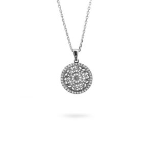 Collana Minimal Rosone Natività Vergine Duomo Milano argento Ellius