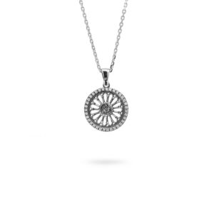 Collana Minimal Rosone San Lorenzo Genova argento Ellius