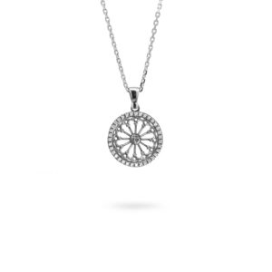 Collana Minimal Rosone San Vigilio Trento argento Ellius