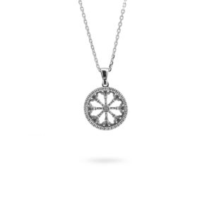Collana Minimal Rosone Sant Antonio Padova argento Ellius