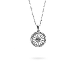 Collana Minimal Rosone Santa Maria Assunta Siena argento Ellius