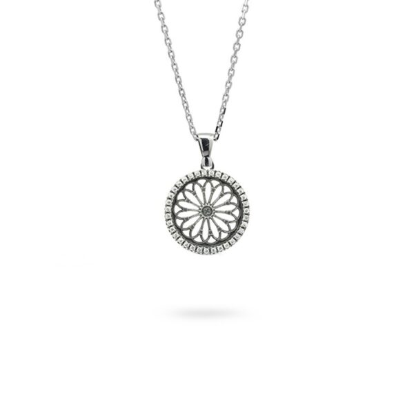 Collana Minimal Rosone Santuario San Mauro Sorgono argento Ellius