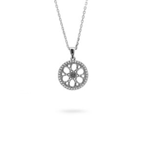 Collana Minimal Rosone Sinagoga Trieste argento Ellius