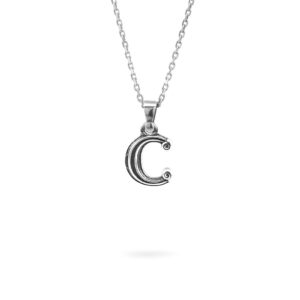 collana lettera C argento ellius gioielli